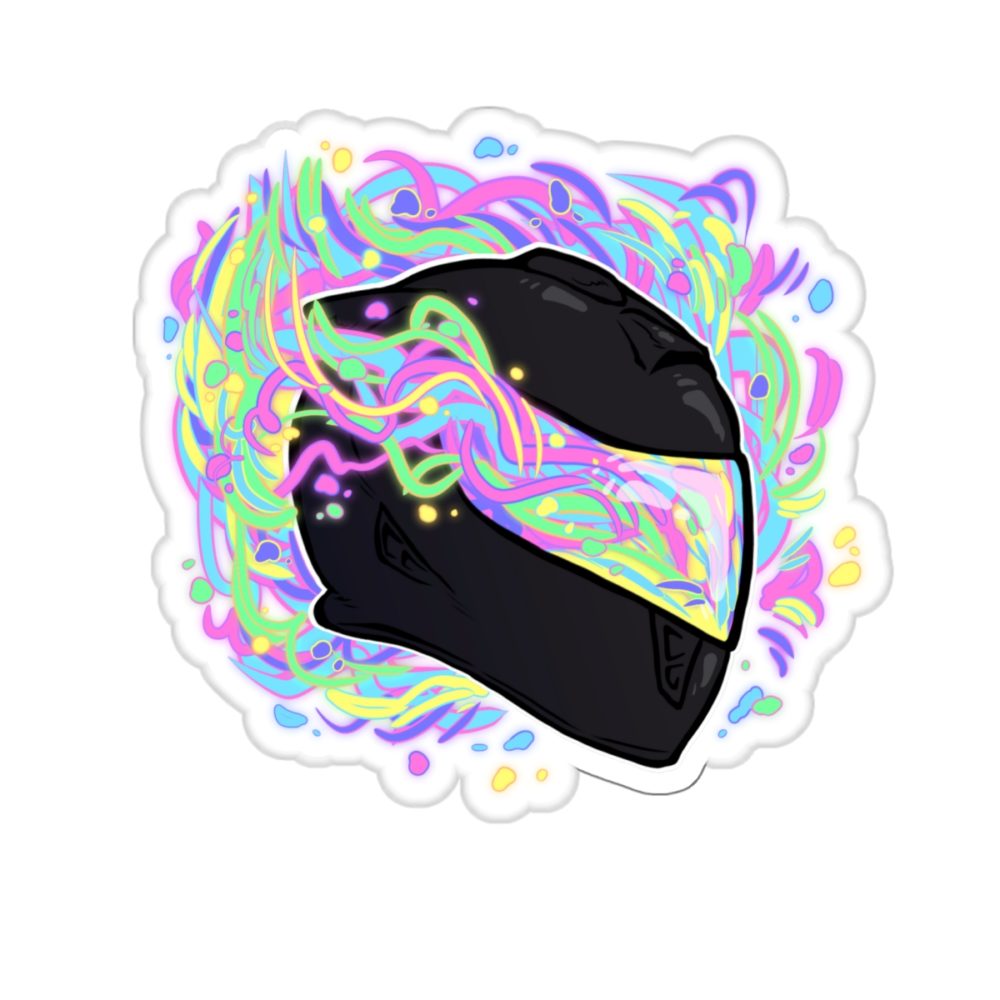 FLAME HELMET Sticker - Image 5
